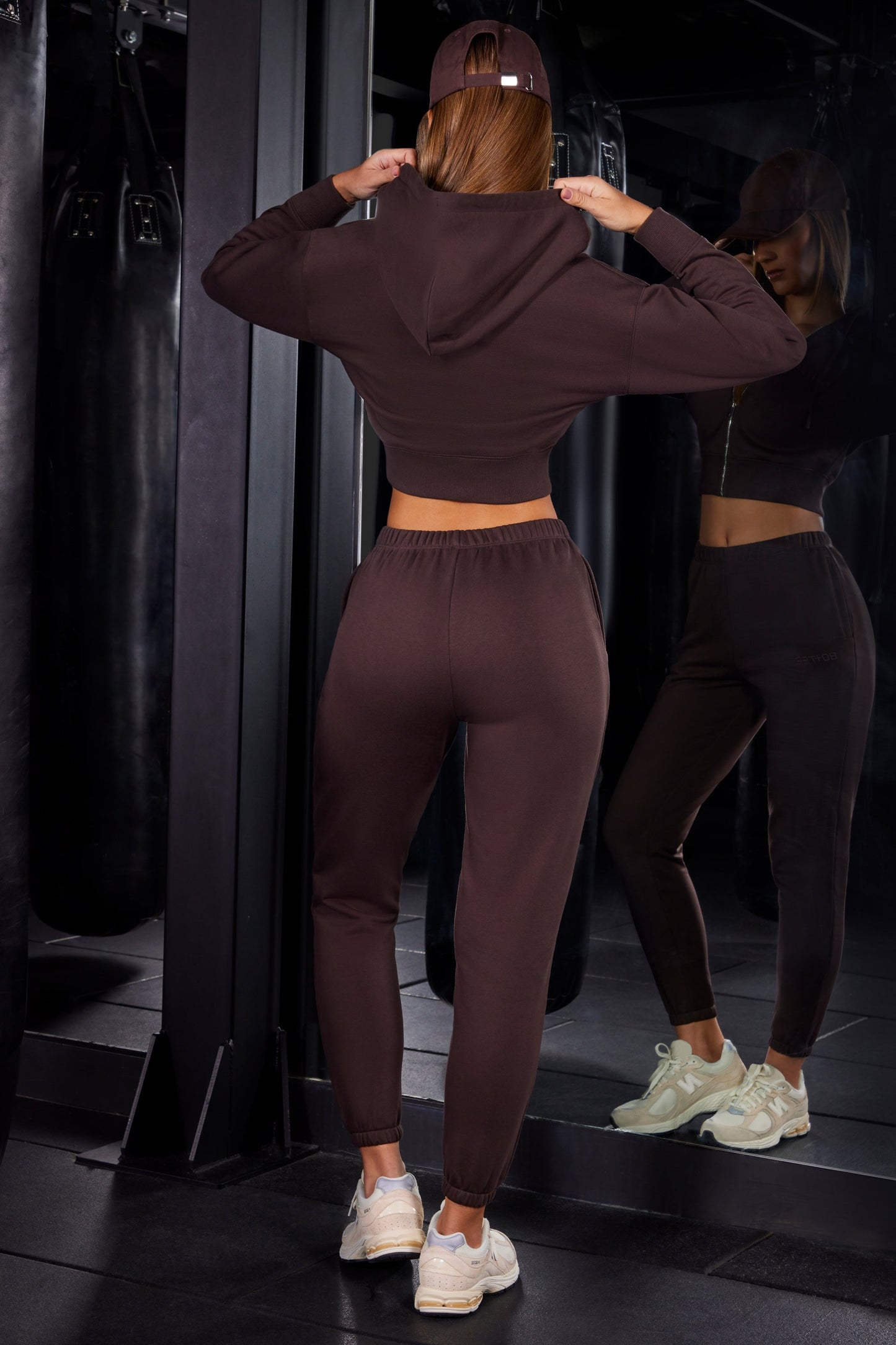 In My Stride - Slim Fit Jogger Bottoms in Brown